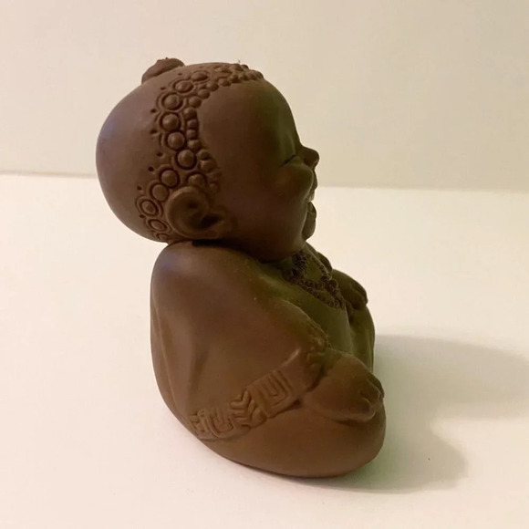 Vintage Rose Oneill Laughing Buddha Vinyl Toy 3 1/2 Inch Does Not Squeak - Picture 10 of 12
